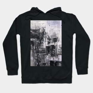 Black and White Abstract painting Hoodie